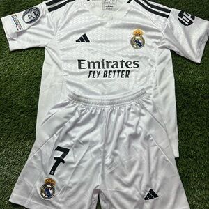 Real Madrid Vini JR Kids Soccer Jersey Set